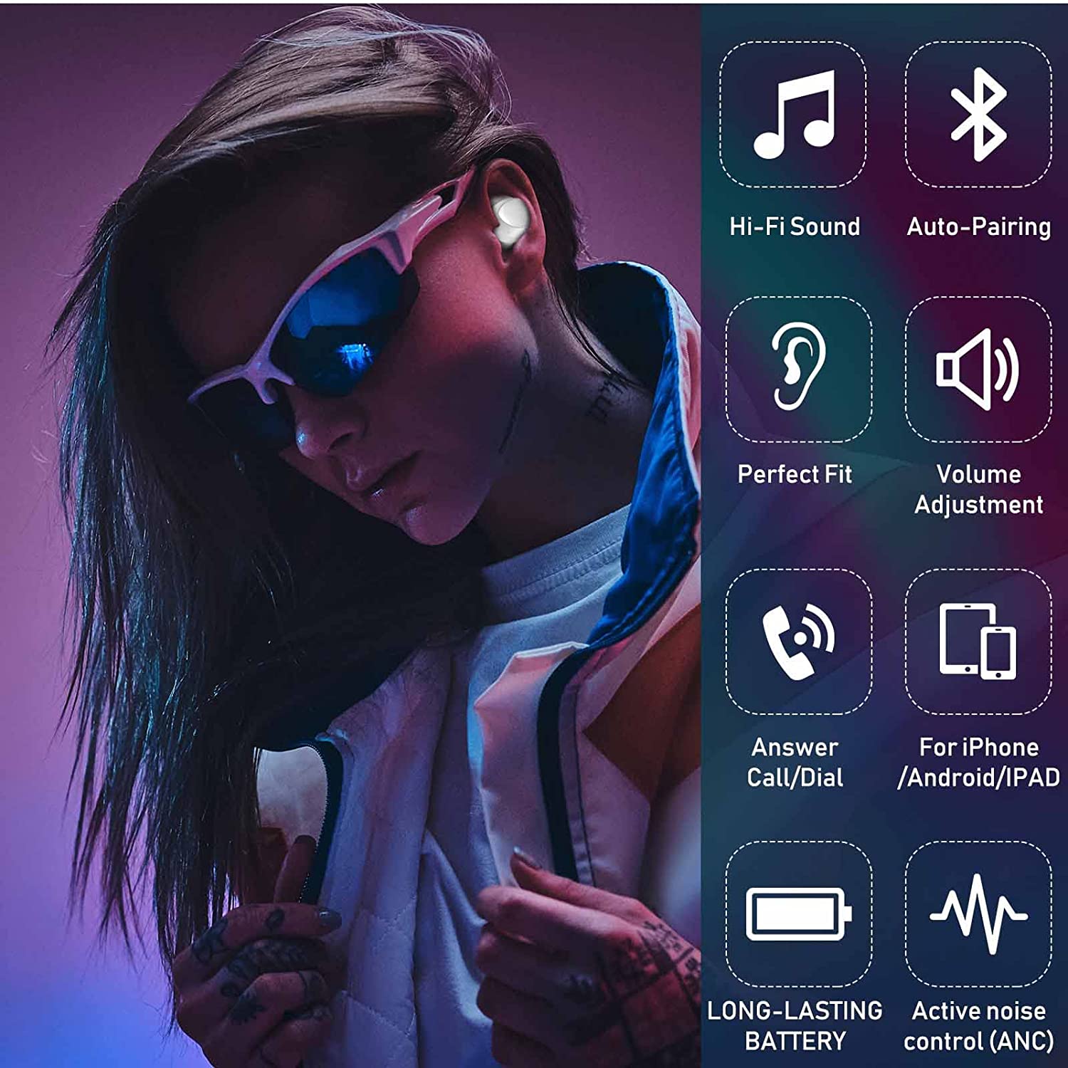 UrbanX Street Buds Pro Bluetooth Earbuds for Smart Phones- True