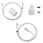 UrbanX Charger for Google Official Pixel 3 and all Pixel Phones, Android Charger Cable Bundle with Fast Charging Google 18w Wall Charger - Charges any USB-C Phone (4 Items)- White