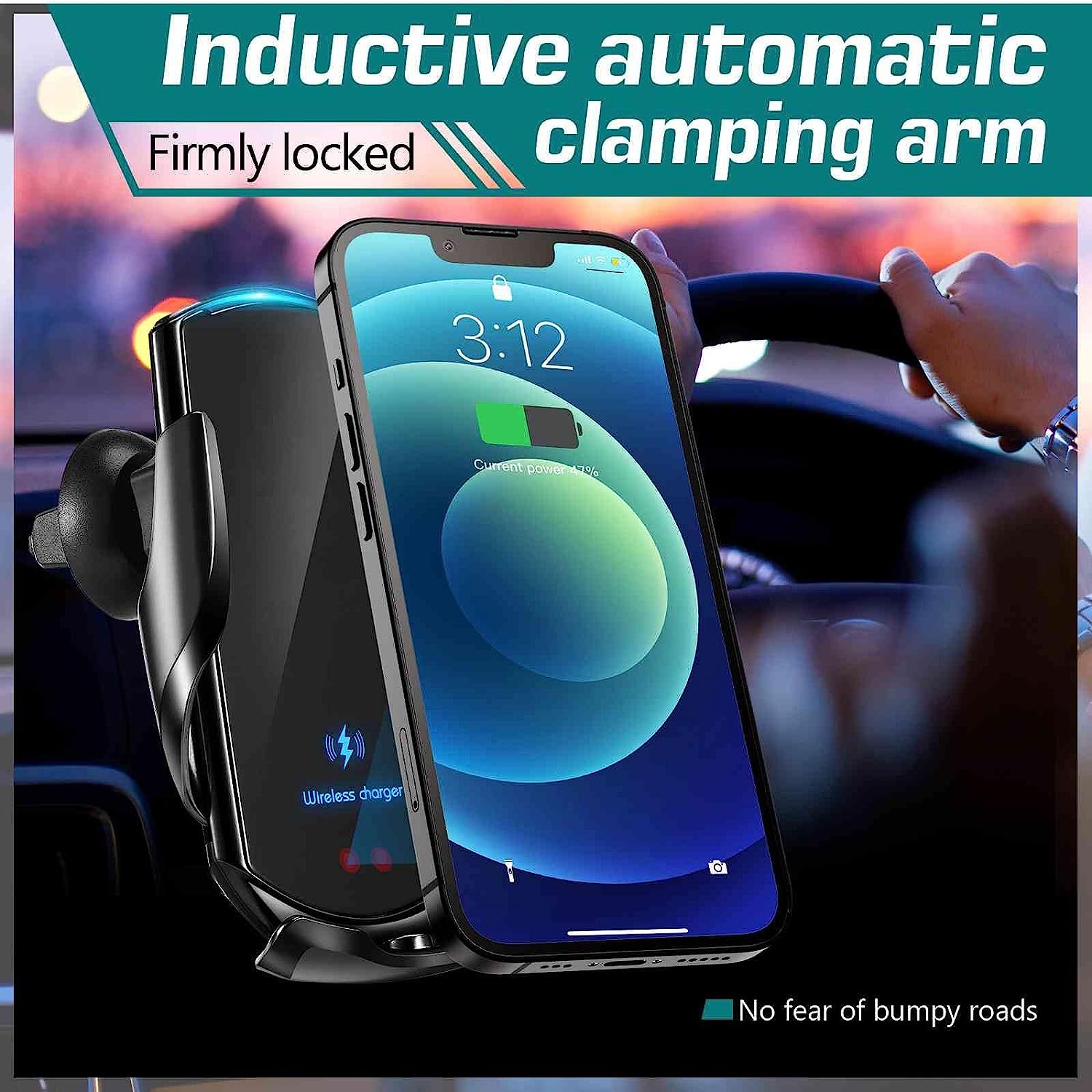 UrbanX 15W Fast Wireless Car Charger: Auto-Clamping Phone Holder Mount for  iPhone 14/13/12/11 and Samsung Galaxy S23+/S22 - Optimal Charging on The Go  - Urbanx