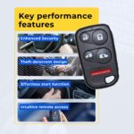 UrbanX Replacement 2001 Honda Odyssey Key Fob – FCC: OUCG8D-440H-A, OUCG8D440HA – PN: 72147-S0X-A01, 72147-S0X-A02 – 5 Button alternate view 6