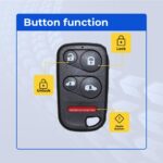 UrbanX Replacement 2003 Honda Odyssey Key Fob – FCC: OUCG8D-440H-A, OUCG8D440HA – PN: 72147-S0X-A01, 72147-S0X-A02 – 5 Button alternate view 1