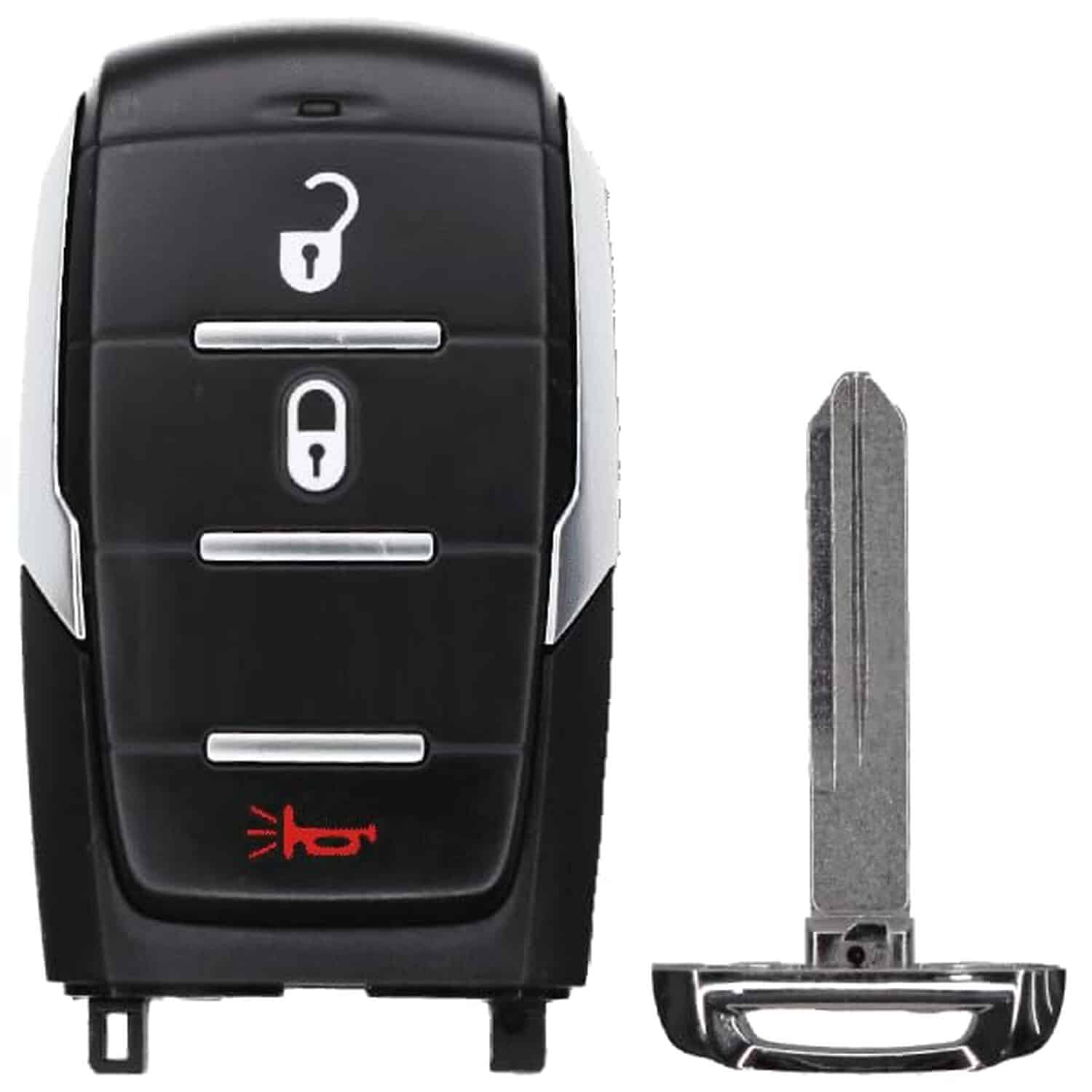 Version 1.0.0 UrbanX Replacement 2020 Ram 1500 Key Fob – FCC: OHT-4882056, OHT4882056 – PN: 68584151, 68584151AA – 3 Button - Image 1