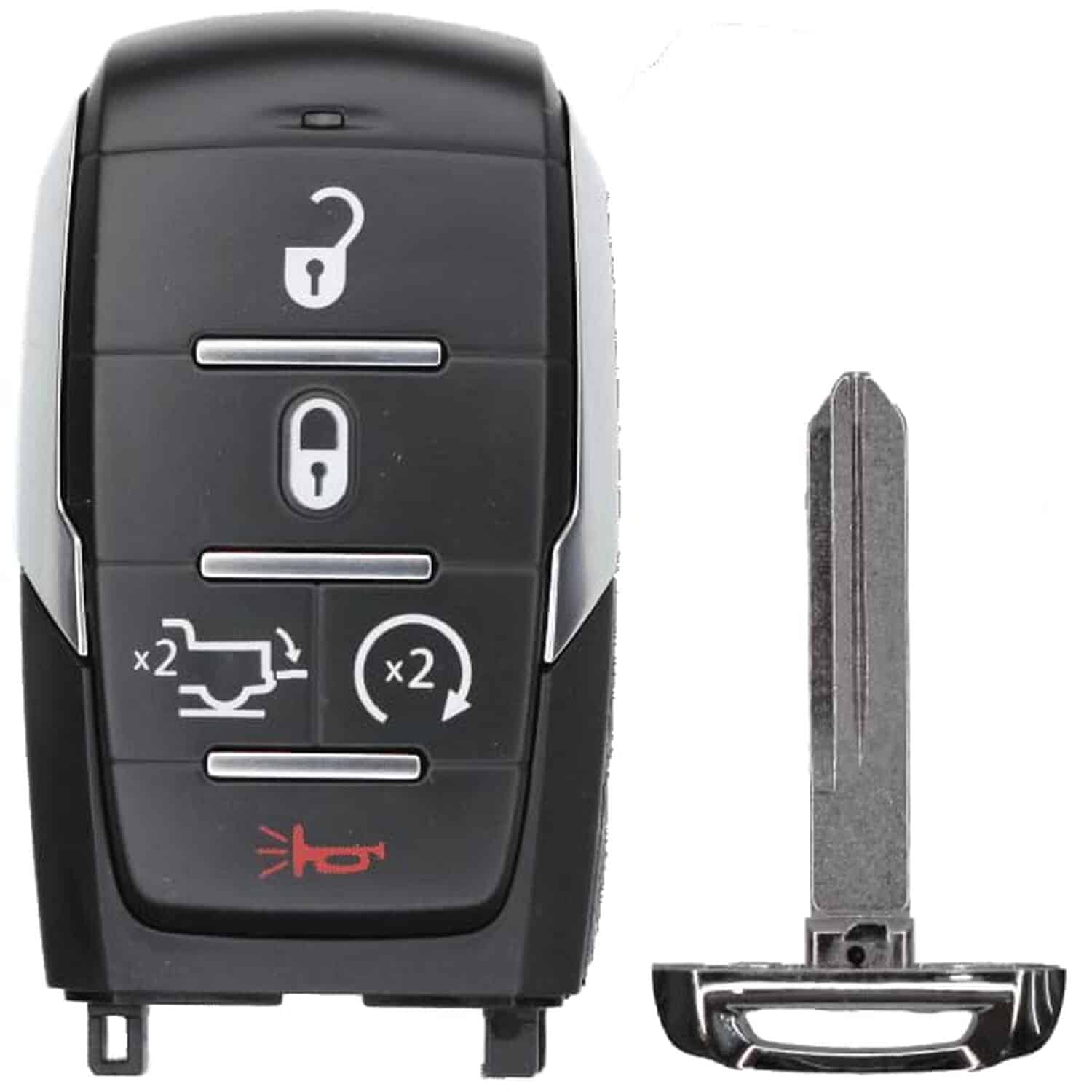 Version 1.0.0 UrbanX Replacement 2020 Ram 1500 Key Fob – FCC: OHT-4882056, OHT4882056 – PN: 68584154, 68584154AA – 5 Button - Image 1