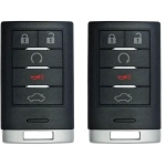 UrbanX (2-Pack) Replacement 2008-2014 Cadillac CTS Key Fob – FCC: M3N5WY7777A, 2AOKM-GV8 – PN: 25943676, 25943677 – 5 Button
