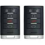 UrbanX (2-Pack) Replacement 2010 Cadillac STS Key Fob – FCC: M3N5WY7777A, 2AOKM-GV8 – PN: 25943676, 25943677 – 5 Button