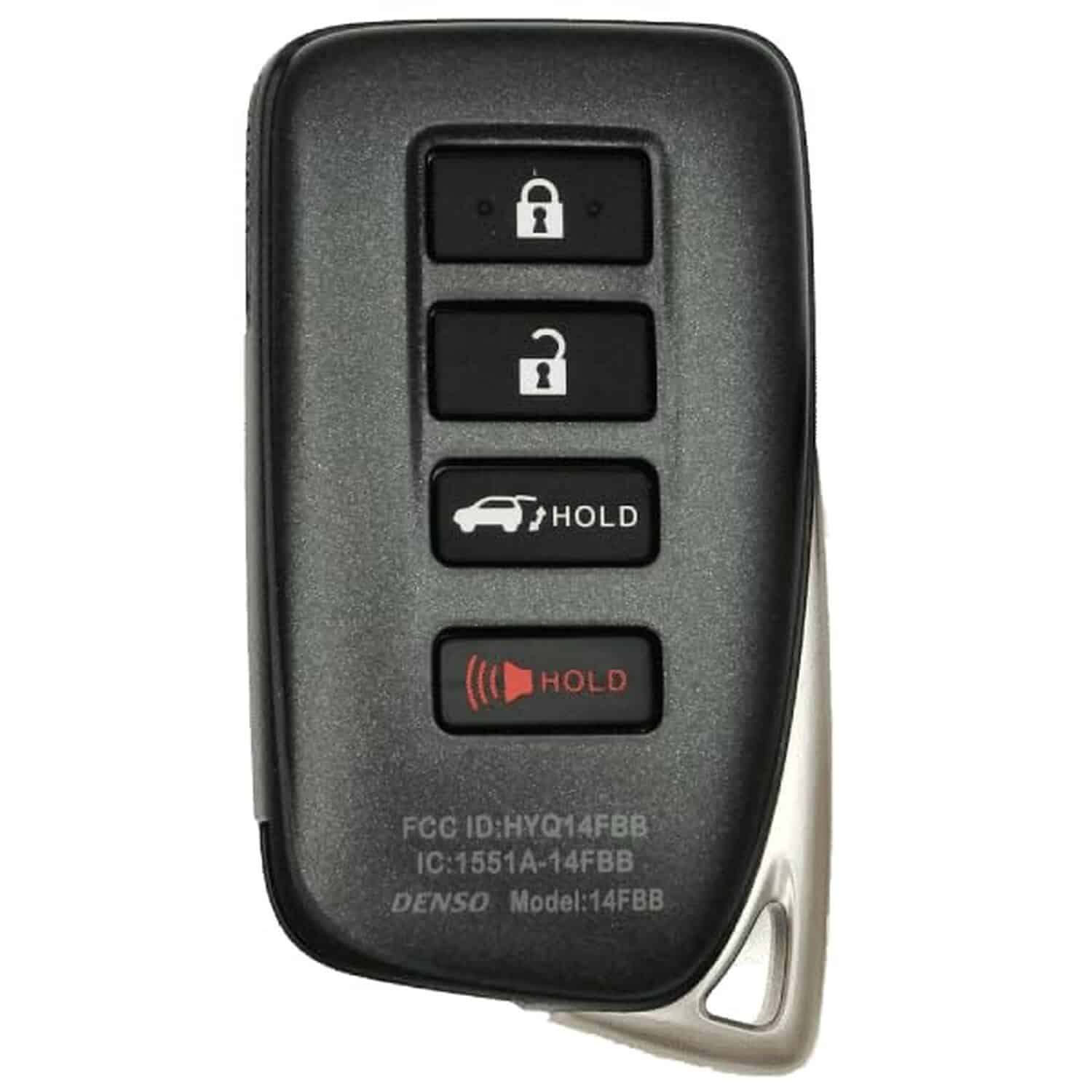 Version 1.0.0 UrbanX Replacement 2017 Lexus RX450h Key Fob – FCC: HYQ14FBB – PN: 89904-0E160 – 4 Button - Image 1