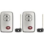 UrbanX (2-Pack) Replacement 2010 Toyota Land Cruiser Key Fob – FCC: HYQ14AEM – PN: 89904-60770, 89904-60771 – 3 Button