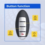 UrbanX Replacement 2019 Nissan Kicks Key Fob – FCC: 2AOKM-NI13 – PN: 285E3-5RA6A – 4 Button - Image 2