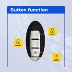 UrbanX Replacement 2019 Nissan Pathfinder Key Fob – FCC: 2AOKM-NI13 – PN: 285E3-9UF1A, 285E3-9UF1B – 3 Button - Image 2