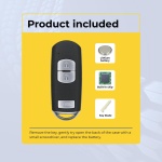 UrbanX Replacement 2014-2019 Mazda 3 CX3 Key Fob – FCC: WAZSKE13D01 – PN: KDY3-67-5DY – 3 Button - Image 2
