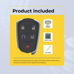 UrbanX Replacement 2016-2020 Cadillac CT6 Key Fob – Fcc: Hyq2Eb – Pn: 13510255, 13598538, 13598540 – 0 Button - Image 3