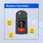 UrbanX (2-Pack) Replacement 2007 Mazda Cx-9 Key Fob – Fcc: N/A – Pn: Bcr2-67-5Ry – 3 Button - Image 2