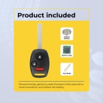 UrbanX (2-Pack) Replacement 2007-2013 Acura MDX Key Fob – FCC: N5F-S0084A, N5FS0084A – PN: 35111-SVA-305 – 4 Button - Image 3