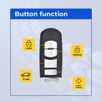 UrbanX Replacement 2018 Mazda 6 Key Fob – Fcc: Wazske13D01 – Pn: Gjy9-67-5Dy, Gjy9-67-5Ry, Gjy9675Ry – 4 Button - Image 2