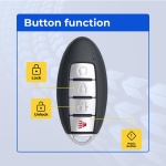 UrbanX Replacement 2017-2018 Nissan Rogue Key Fob – FCC: KR5S180144106 – PN: 285E3-6FL2B, 285E3-6FL2A – 4 Button - Image 2