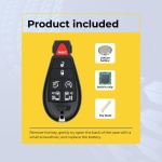 UrbanX Replacement 2015 Dodge Grand Caravan Key Fob – Fcc: Iyz-C01C – Pn: 05026591, 56046709, 56046708 – 7 Button - Image 3