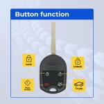 UrbanX Replacement 2015 Ford Fiesta Key Fob – Fcc: Cwtwb1U793, 164-R7976 – Pn: 164-R7976 – 4 Button - Image 2