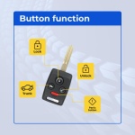 UrbanX Replacement 2006 Subaru Legacy Key Fob – FCC: CWTWBU745 – PN: 57497-AG35A – 4 Button - Image 2
