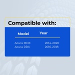 UrbanX Replacement 2015 Acura MDX Key Fob – FCC: KR5V1X – PN: 72147-TZ5-A11, 72147-TZ5-A01 – 4 Button - Image 2