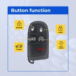 UrbanX Replacement 2017 Chrysler 300 Key Fob – Fcc: M3N-40821302, M3N40821302 – Pn: 56046759Af – 5 Button - Image 2