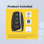 UrbanX (2-Pack) Replacement 2015-2018 Hyundai Santa Fe Key Fob – Fcc: Sy5Dmfna433 – Pn: 95440-B8100, 95440-2W500 – 4 Button - Image 3
