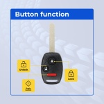 UrbanX (2-Pack) Replacement 2009 Acura MDX Key Fob – FCC: N5F-S0084A, N5FS0084A – PN: 35111-SVA-305 – 4 Button - Image 2