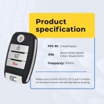 UrbanX Replacement 2014-2017 Kia Optima, Rio, Sorento Key Fob – Fcc: 95440-2T510, Sy5Xmfna04 – Pn: 95440-2T510 – 4 Button - Image 5