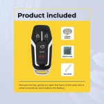 UrbanX (2-Pack) Replacement 2016 Ford Mustang Key Fob – Fcc: M3N-A2C31243300, M3N-A2C31243800, 164-R8109, 164-R8120 – Pn: 164-R8109, 164-R8120 – 4 Button - Image 3