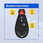 UrbanX (2-Pack) Replacement 2010 RAM 1500 2500 3500 Key Fob – FCC: IYZ-C01C – PN: 56046639, 68066871 – 4 Button - Image 2
