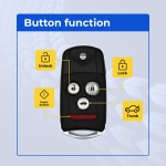 UrbanX Replacement 2007-2008 Acura TL Key Fob – FCC: OUCG8D-439H-A – PN: 35111-SEP-306, 35111-SEP-307 – 4 Button - Image 2