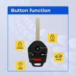 UrbanX Replacement 2012 Subaru Legacy Key Fob – Fcc: Cwtwbu766 – Pn: 57497-Aj00A – 4 Button - Image 2