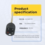 UrbanX Replacement 2015 Ford Fiesta Key Fob – Fcc: Cwtwb1U793, 164-R7976 – Pn: 164-R7976 – 4 Button - Image 5
