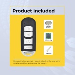 UrbanX Replacement 2018 Mazda 6 Key Fob – Fcc: Wazske13D01 – Pn: Gjy9-67-5Dy, Gjy9-67-5Ry, Gjy9675Ry – 4 Button - Image 3