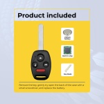 UrbanX (2-Pack) Replacement 2010-2014 Cadillac SRX Key Fob – FCC: NBG009768T – PN: 22865375, 22856930 – 5 Button - Image 3