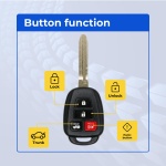 UrbanX (2-Pack) Replacement 2014-2016 Toyota Highlander Key Fob – FCC: HYQ12BDP – PN: 89070-0R130 – 3 Button - Image 2