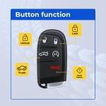 UrbanX Replacement 2019-2023 Chrysler 300 Key Fob – Fcc: N5F-A04Taa, N5Fa04Taa – Pn: 68394191, 68155687 - Image 2