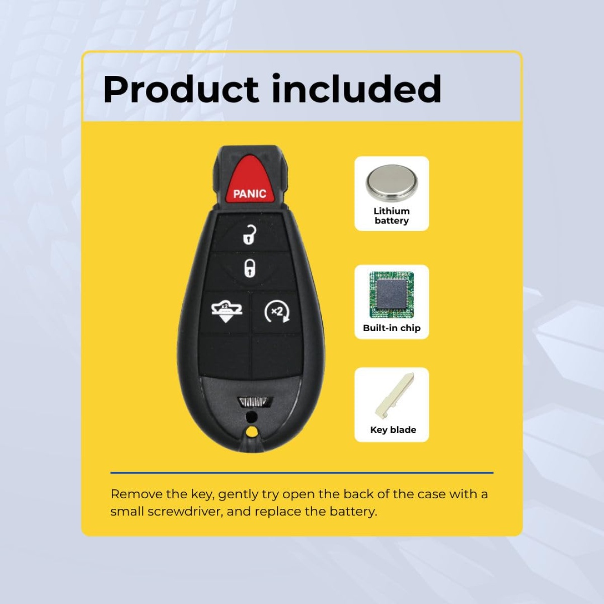 Ram Rho Key Fob 2-Pack Replacement 2019 Ram Truck Key Fob - Gq4-53T 433 MHz