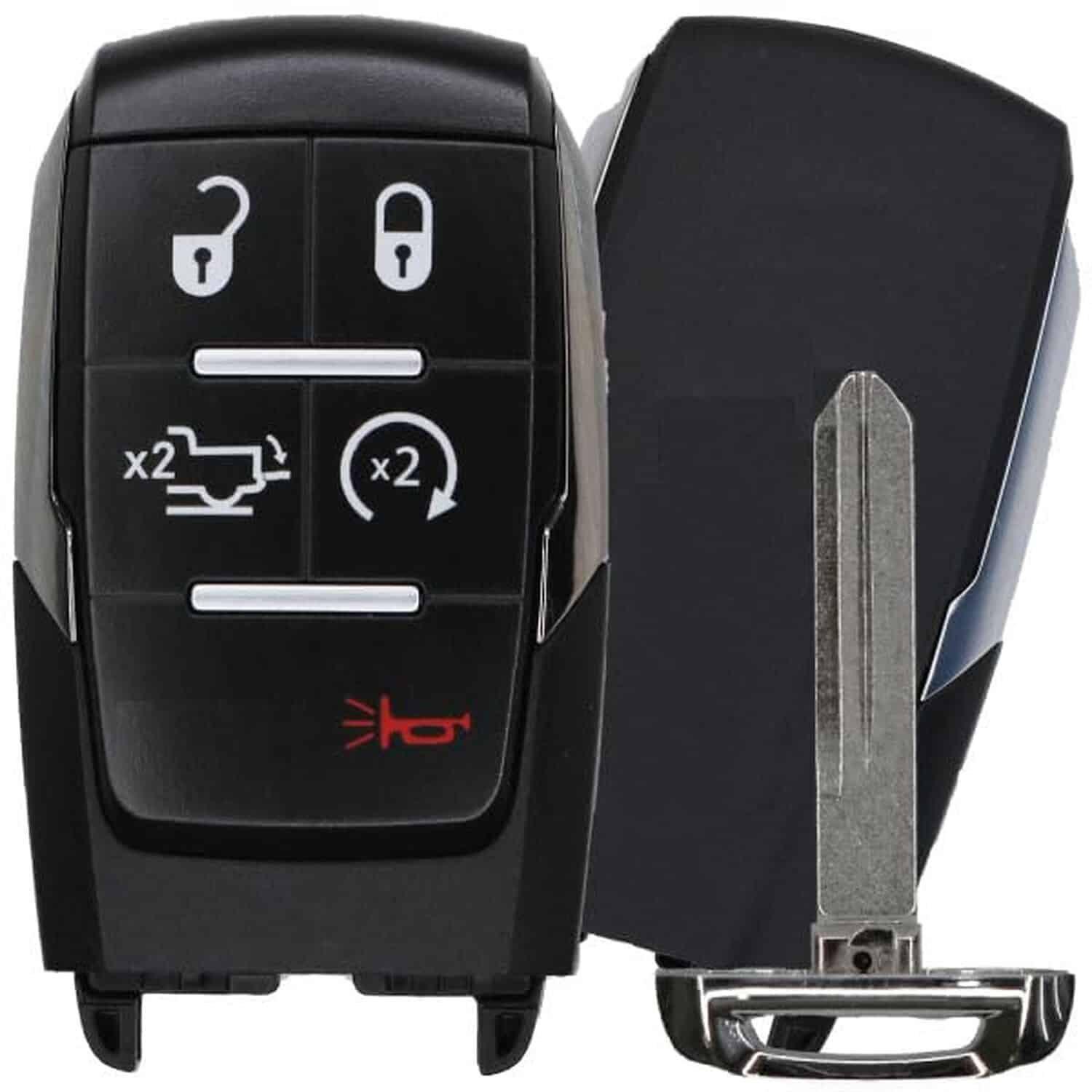 Version 1.0.0 UrbanX Replacement 2019-2024 RAM 2500 3500 4500 5500 Key Fob – FCC: GQ4-76T – PN: 68575429 – 5 Button - Image 1