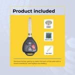 UrbanX (2-Pack) Replacement 2011 Toyota RAV4 Key Fob – FCC: HYQ12BBY, HYQ12BDC – PN: 89070-42670, 89070-42660, 89070-12380 – 3 Button - Image 2