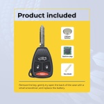 UrbanX Replacement 2007 Dodge Charger Key Fob – Fcc: Kobdt04A – Pn: 05179514Aa – 4 Button - Image 3