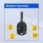 UrbanX Replacement 2011-2012 Ford Escape Key Fob – Fcc: Cwtwb1U793, 164-R8073 – Pn: 164-R8073 – 4 Button - Image 2