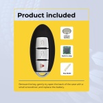 UrbanX Replacement 2018 Nissan Rogue Key Fob – FCC: KR5S180144106 – PN: 285E3-4CB1A, 285E3-4CB1C – 3 Button - Image 3