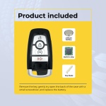 UrbanX Replacement 2023 Ford Maverick Key Fob FCC: M3N-A2C931426, Compatibility, M3NA2C931426, 164-R8297, 164-R8182 PN: 164-R8297, 164-R8182 4-Btn - Image 3