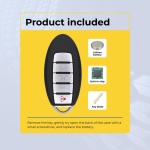 UrbanX (2-Pack) Replacement 2017 Nissan Pathfinder Key Fob – FCC: KR5S180144014 – PN: 285E3-5AA5C, 285E3-9NF5A, 285E3-5AA5A – 5 Button - Image 2