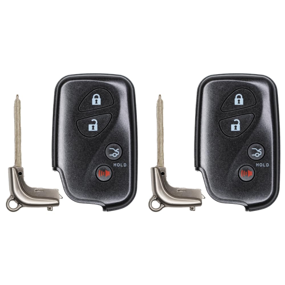 Version 1.0.0 UrbanX (2-Pack) Replacement 2010 Lexus HS250 Key Fob – FCC: HYQ14ACX – PN: 89904-50F90, 89904-75030 – 4 Button - Image 1