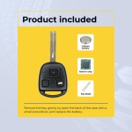 UrbanX (2-Pack) Replacement 2002 Lexus ES300 Key Fob – FCC: HYQ1512V – PN: 89070-53531 – 3 Button - Image 2