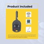 UrbanX (2-Pack) Replacement 2014 Ford F-350 Key Fob – Fcc: Cwtwb1U793, Ouc6000022, 164-R8070 – Pn: 164-R8070 – 3 Button - Image 3