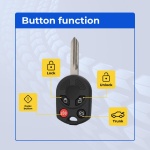 UrbanX Replacement 2009 Ford Fusion Key Fob – FCC: CWTWB1U793, OUC6000022, 164-R7040 – PN: 164-R7040 – 4 Button - Image 2