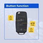 UrbanX (2-Pack) Replacement 2002-2005 Volkswagen Passat Key Fob – Fcc: Hlo1J0959753Am, Nbg735868T – Pn: Nbg735868T – 4 Button - Image 2