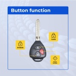 UrbanX Replacement 2017 Toyota Yaris Key Fob – FCC: HYQ12BBY, HYQ12BDC – PN: 89070-35170, 89070-42660, 89070-42750, 89070-42670 – 3 Button - Image 2